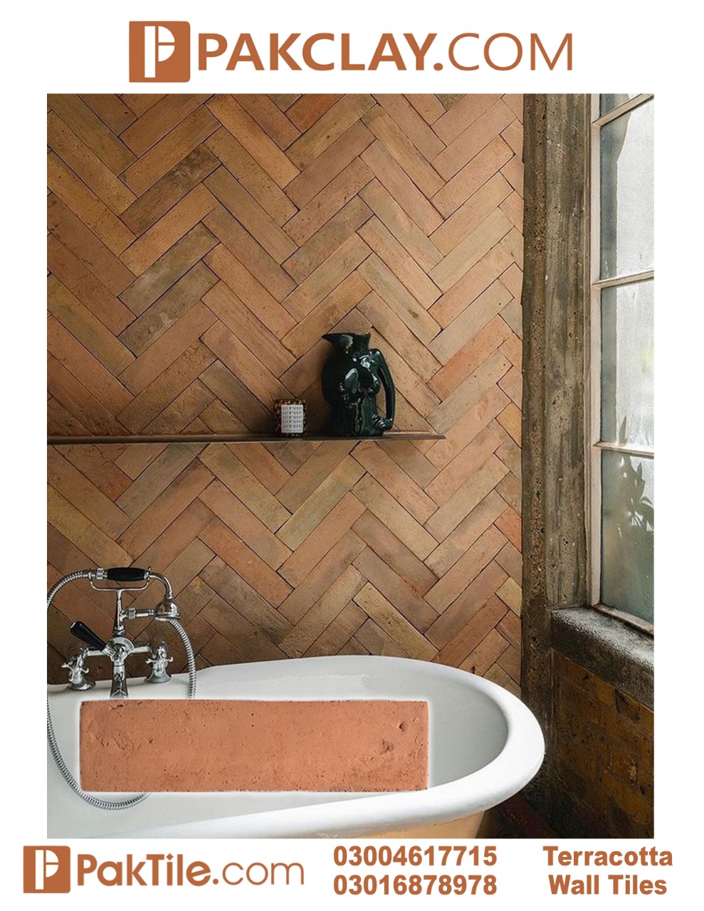 Pak Clay Bathroom Terracotta Wall Tiles in Pakistan