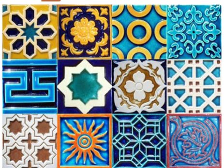 Blue Pak Clay Porcelain Wall Multani Tiles Price
