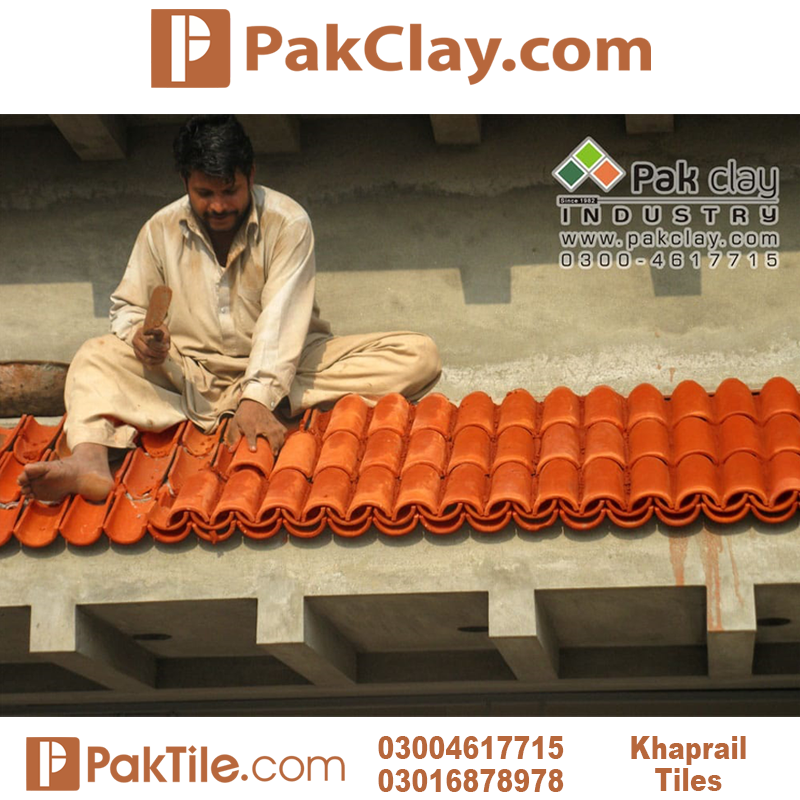 7 Red Natural Khaprail Tiles in Gwadar