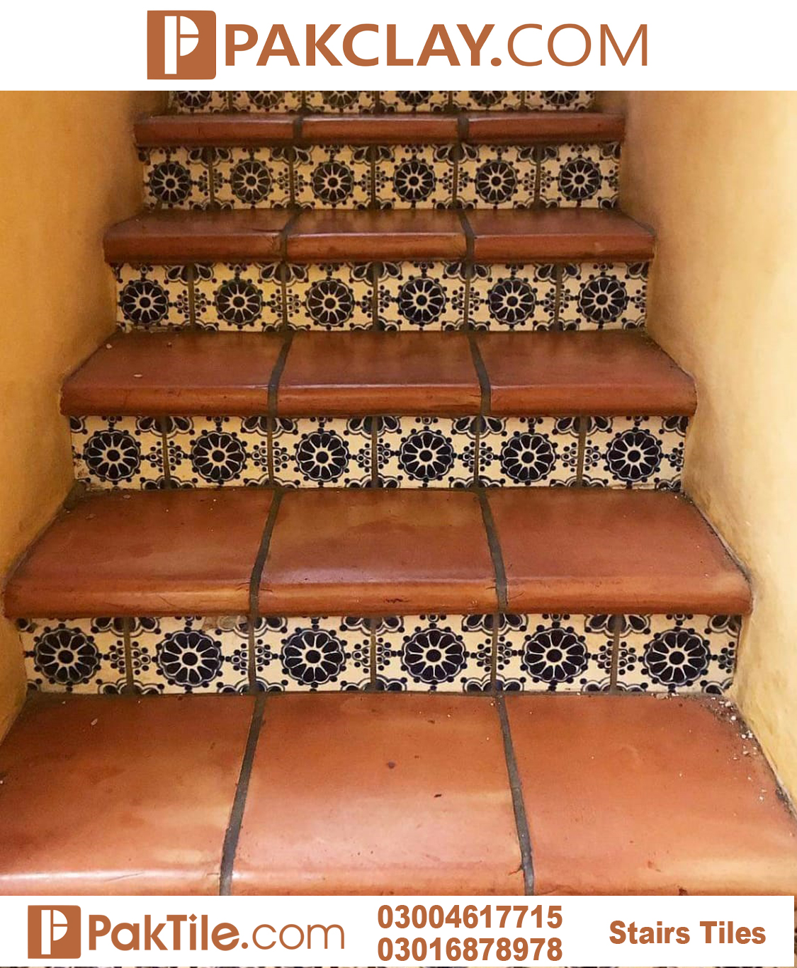 1 Best Blue Multani Staircase Tiles Design