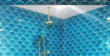 11 Pak Clay Blue Moroccan Bathroom Tiles Design