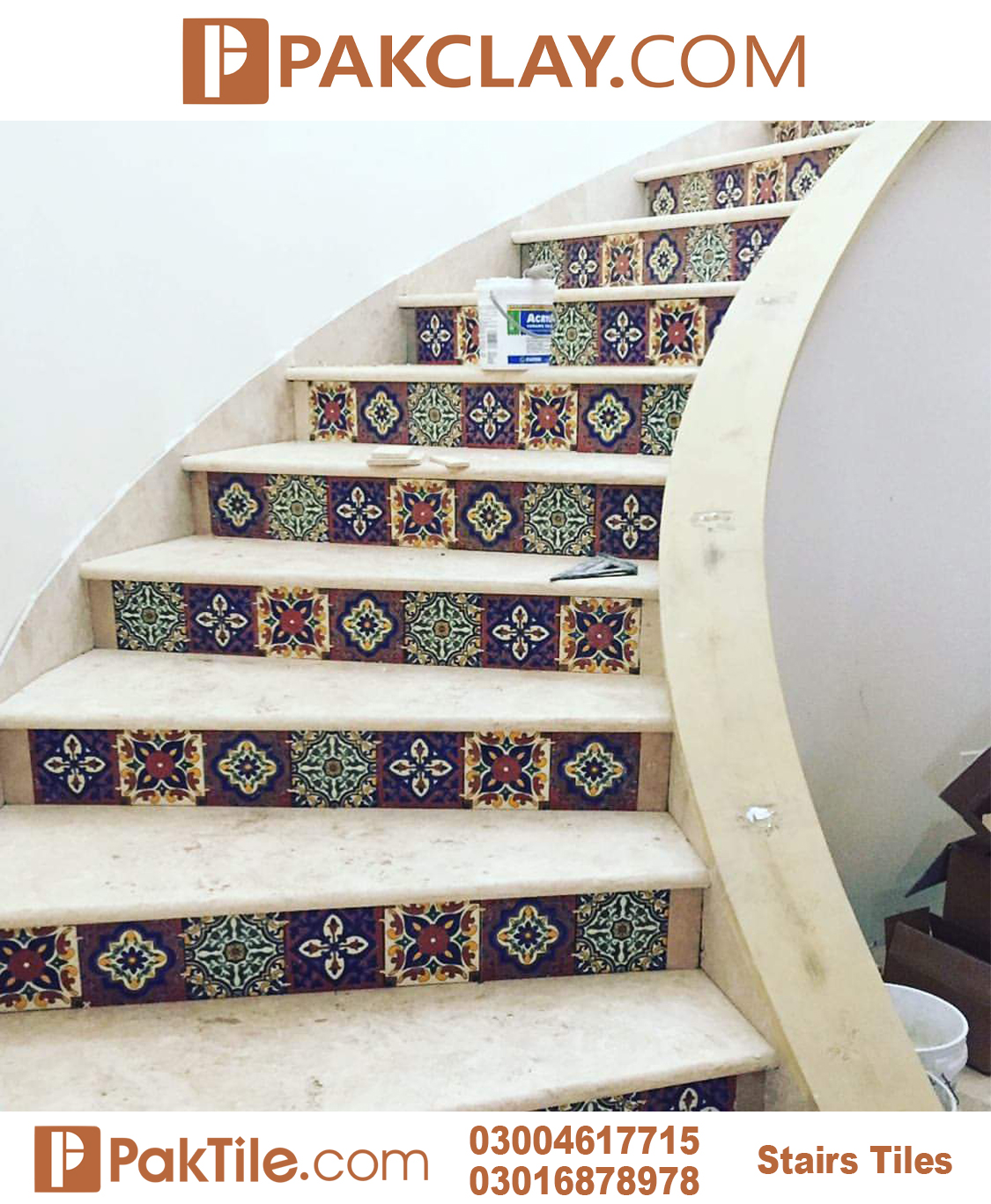 7 Pak Clay Outdoor Staircase Tiles Design in Karachi