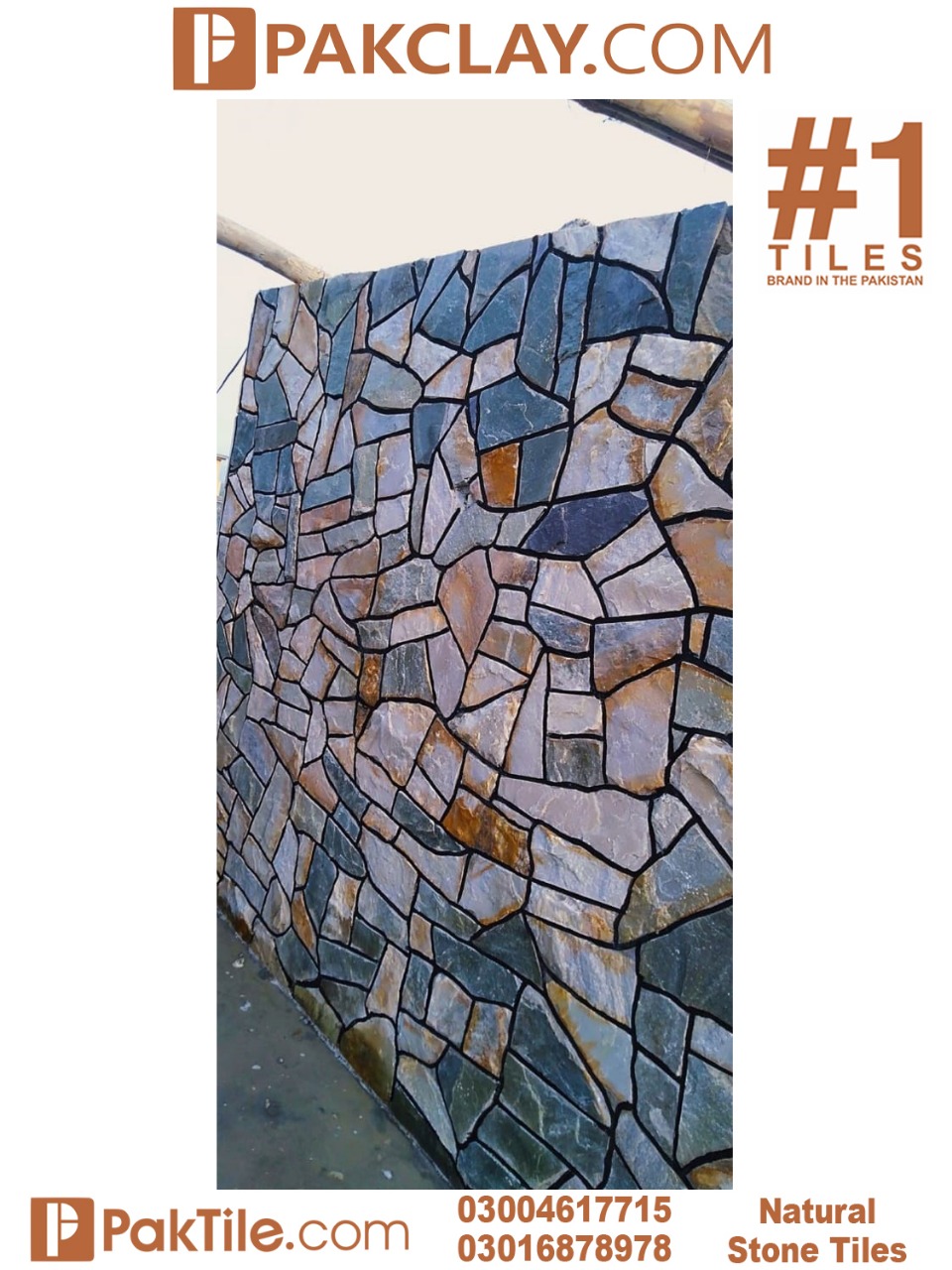 Multi Colours Natural Stone Wall Tiles in Lahore