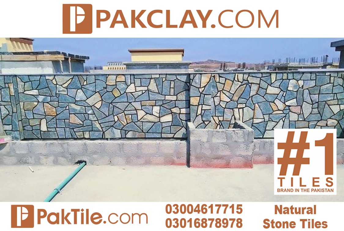 Outdoor Boundary Wall Stone Tiles in Pakistan