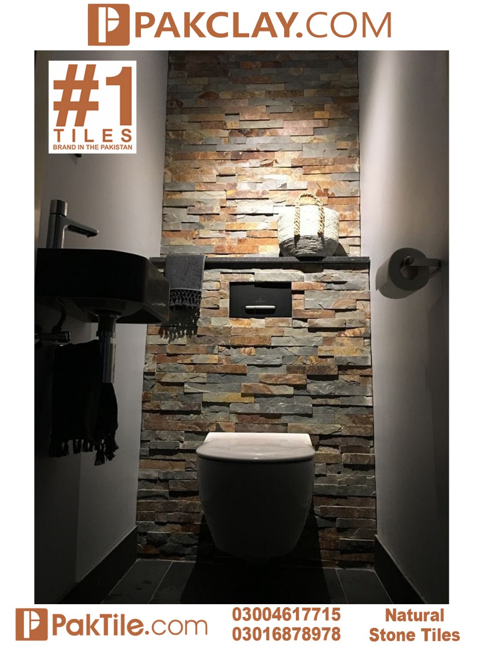 Washroom Stone Wall Cladding Tiles