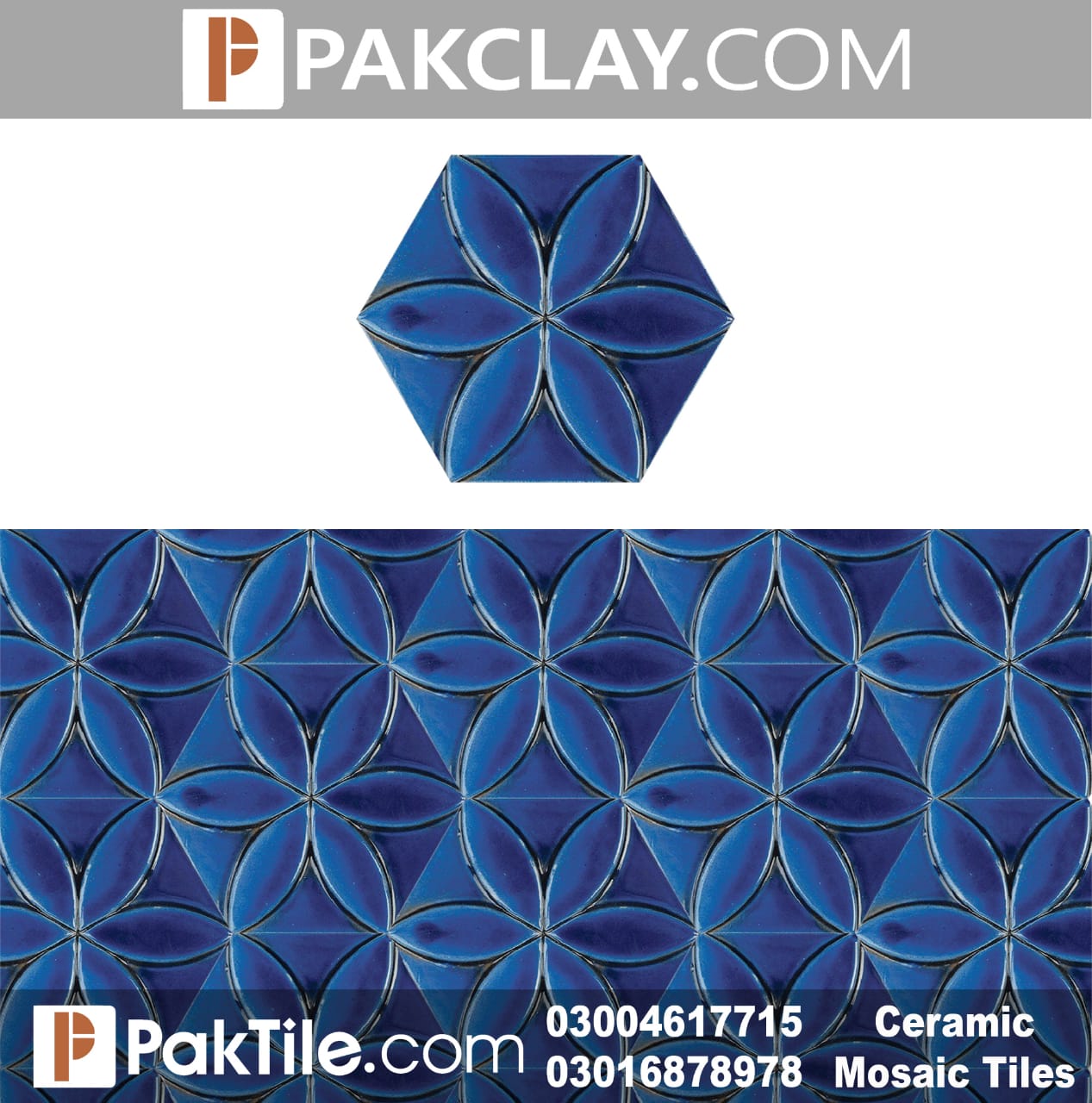 Pak Clay Blue Multani Tiles in Pakistan