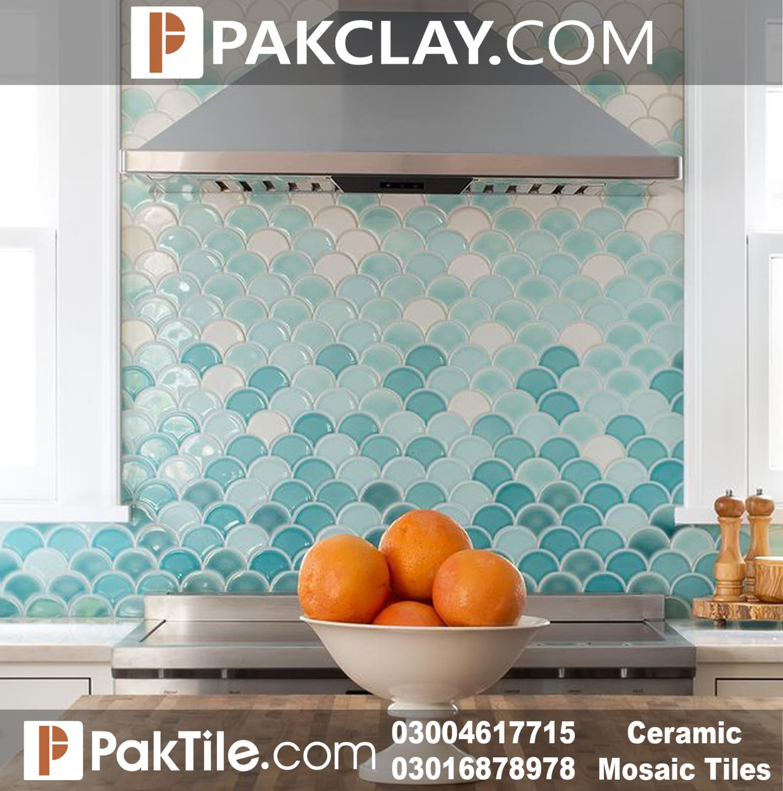 Pak Clay Kitchen Backsplash Mosaic Tiles in Pakistan