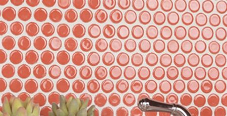 Pak Clay Orange Color Mosaic Tiles Price