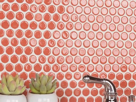 Pak Clay Orange Color Mosaic Tiles Price