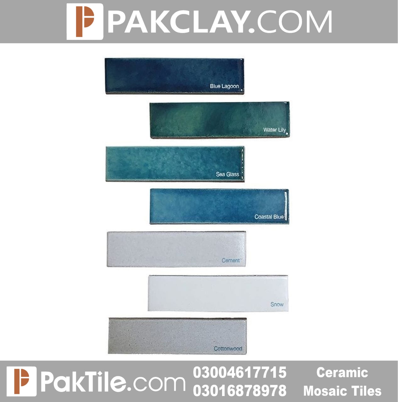 Pak Clay Rectangular Mosaic Tiles in Pakistan