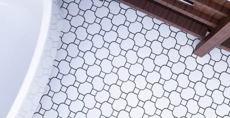 Pak Clay White Mosaic Floor Tiles
