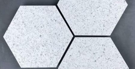 White Colour Terrazzo Flooring Tiles in Pakistan