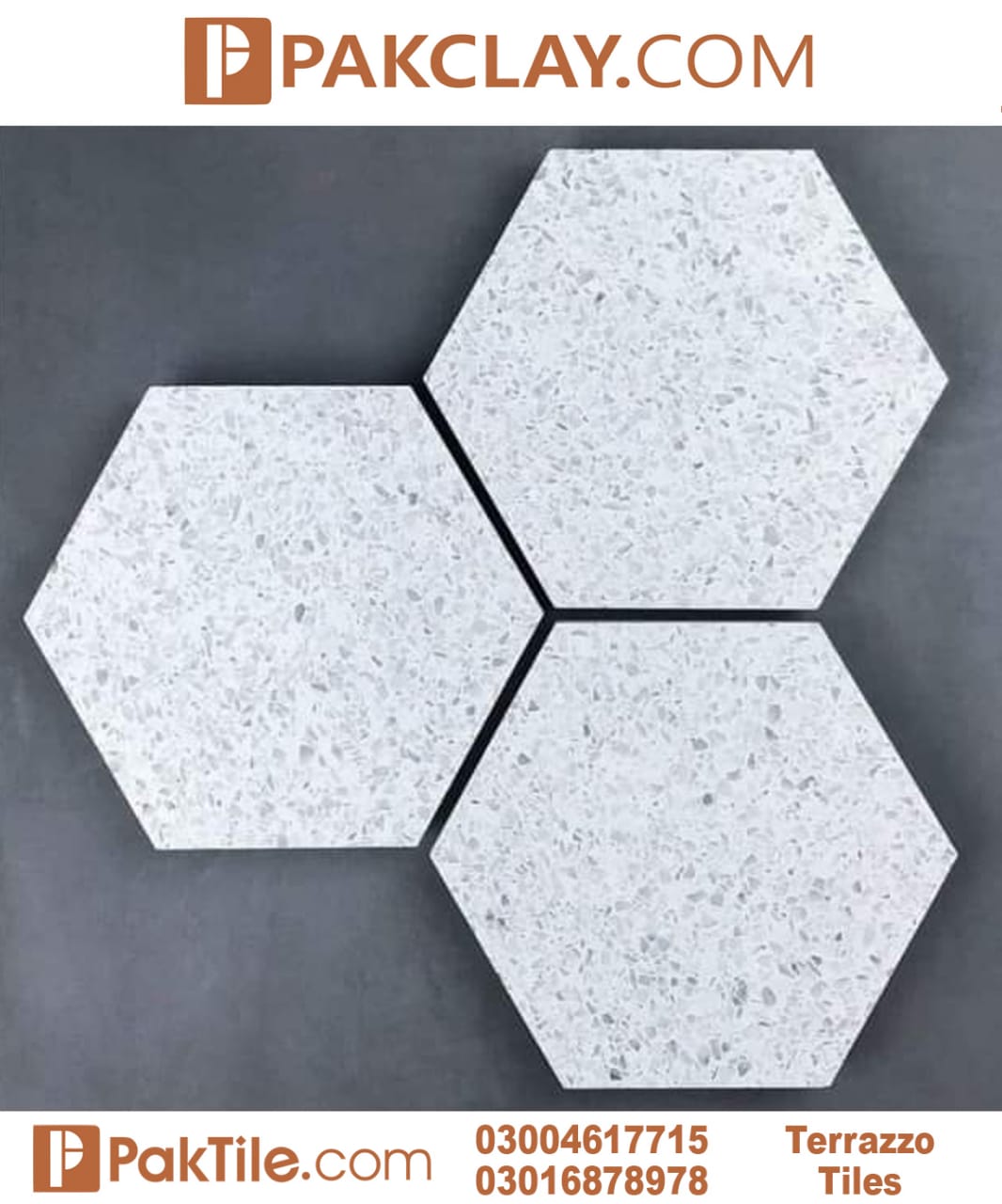 White Colour Terrazzo Flooring Tiles in Pakistan
