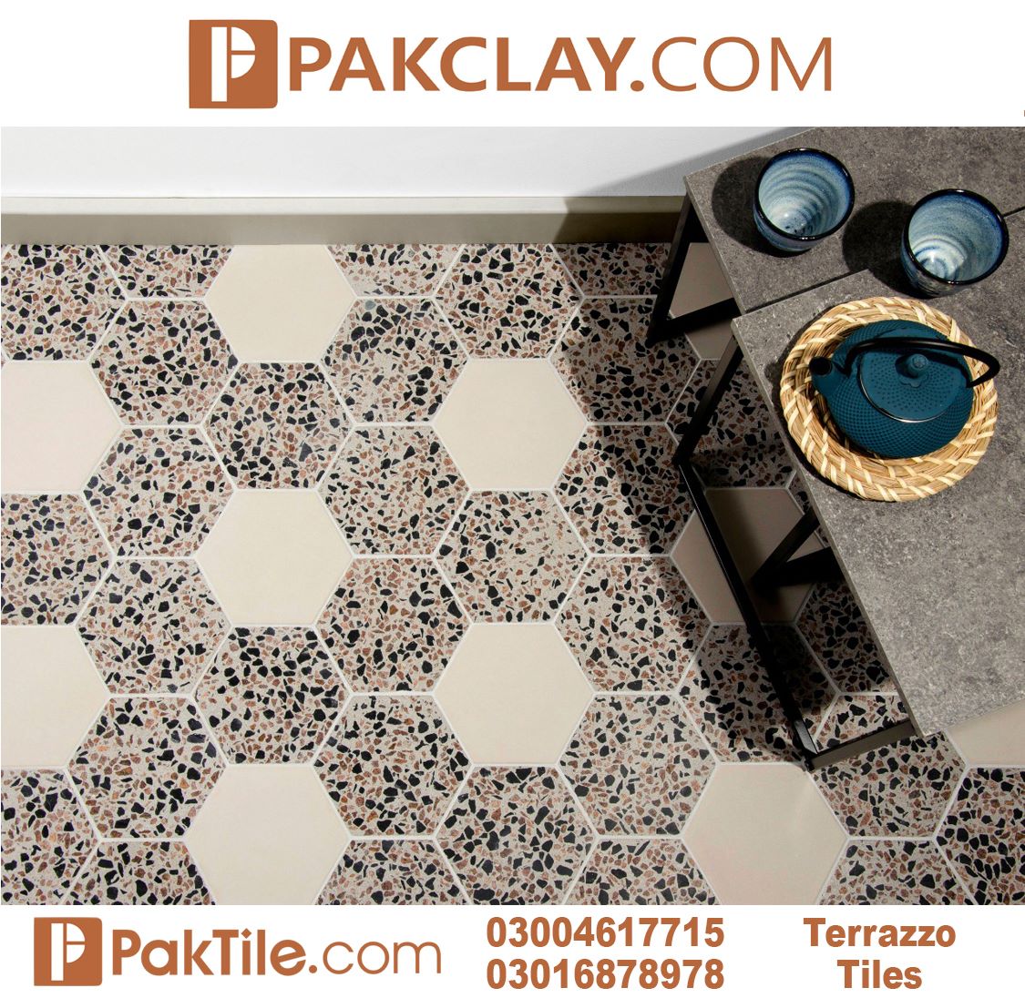 Hexagon Terrazzo Tiles