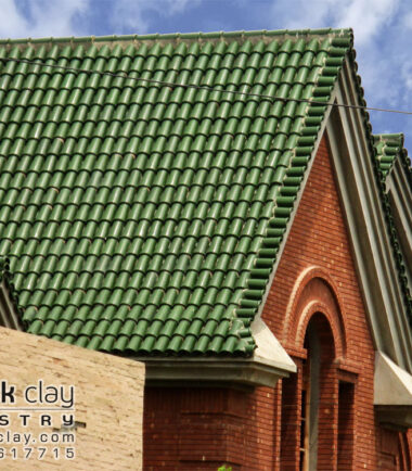 Green Terracotta Roof Tiles Barrel Mission 2"