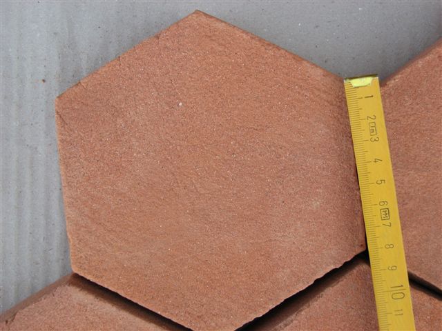 Hexagon Clay Floor Tiles 6×6