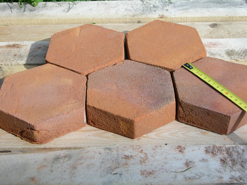 Hexagon Clay Floor Tiles 6×6