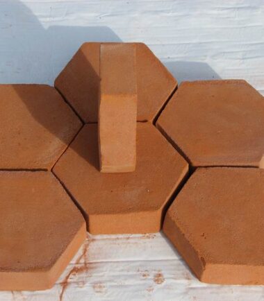 Hexagon Clay Floor Tiles 6×6