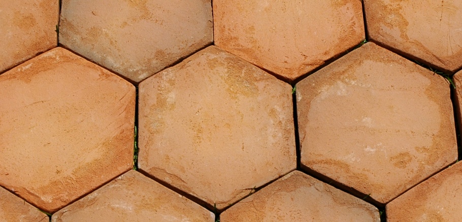 Hexagon Clay Floor Tiles 6×6