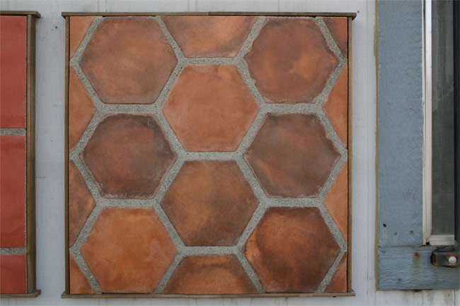 Hexagon Clay Floor Tiles 6×6