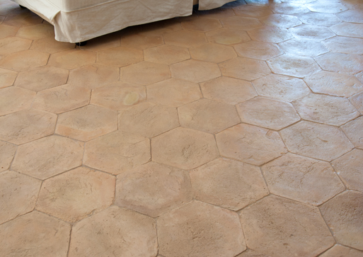 Hexagon Clay Floor Tiles 6×6