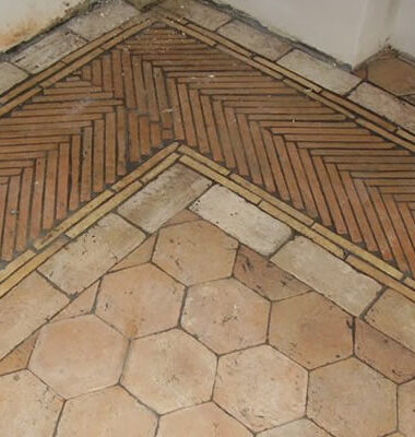 Hexagon Clay Floor Tiles 6×6