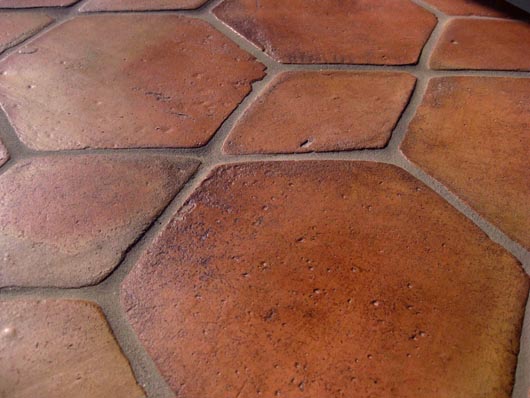 Hexagon Clay Floor Tiles 6×6