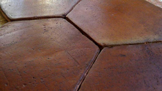 Hexagon Clay Floor Tiles 6×6