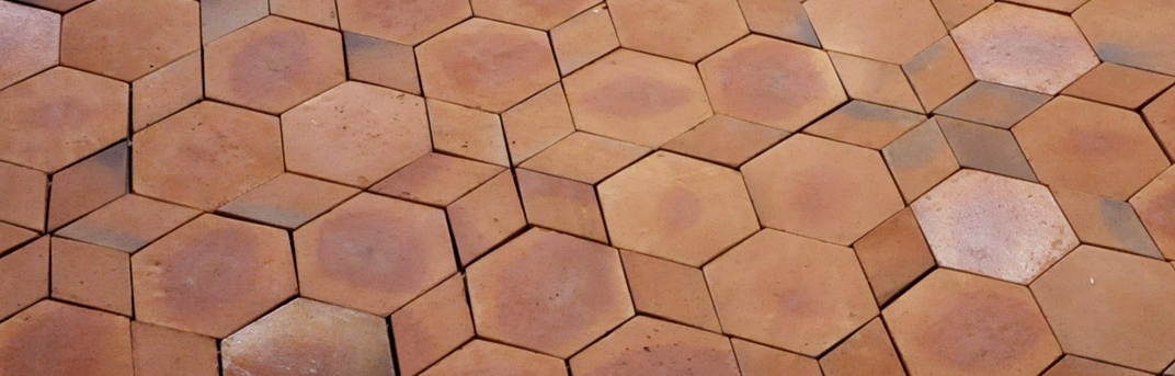 Hexagon Clay Floor Tiles 6×6