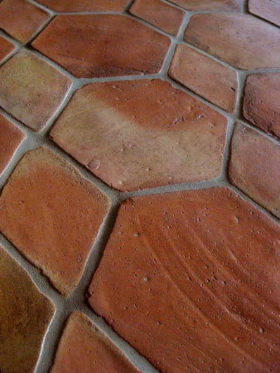 Hexagon Clay Floor Tiles 6×6