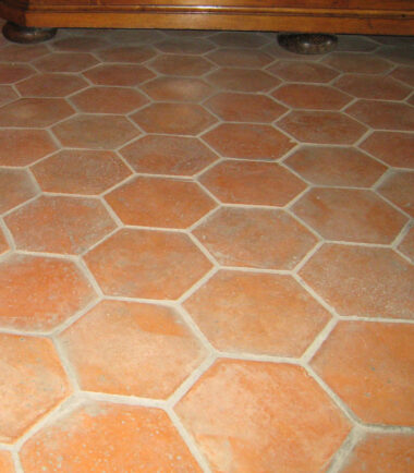 Hexagon Clay Floor Tiles 6×6