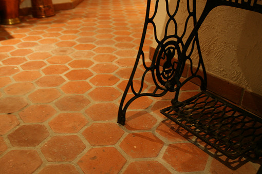 Hexagon Clay Floor Tiles 6×6