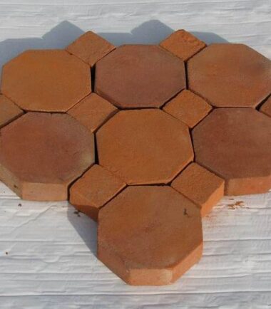 Octagon Terracotta Floor Tiles 8x8x1"