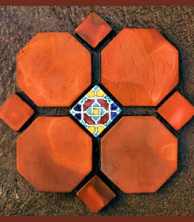 Octagon Terracotta Floor Tiles 8x8x1"