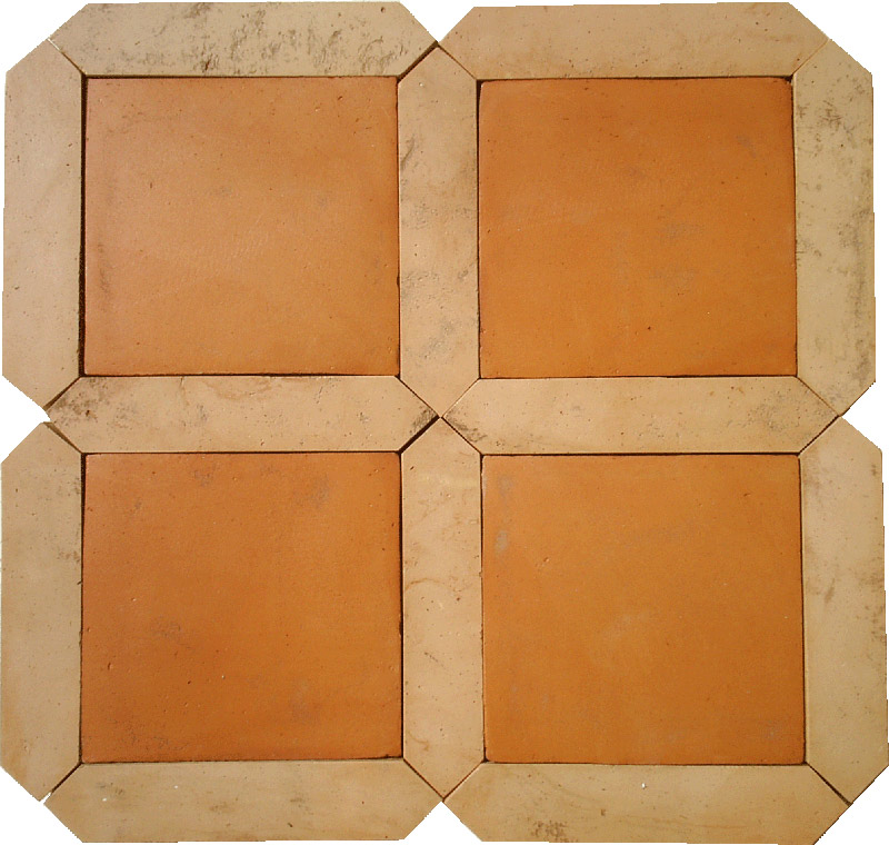 Picket and Square Clay Floor Tiles