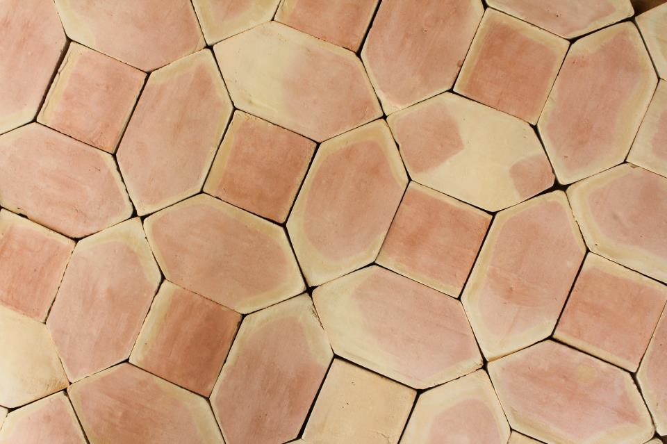 Picket and Square Clay Floor Tiles