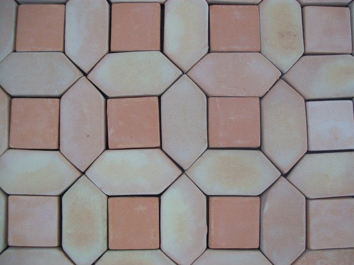 Picket and Square Clay Floor Tiles