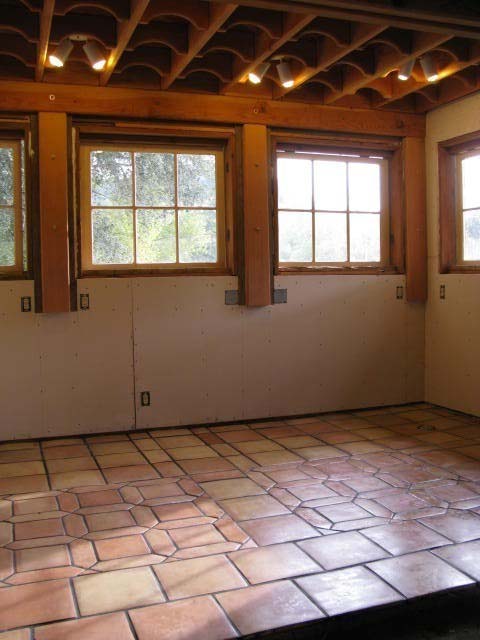 Picket and Square Clay Floor Tiles