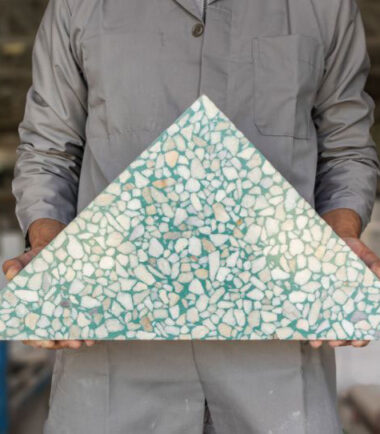 Terrazzo Triangular Floor Tiles