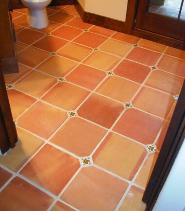 Cut Edge Natural Clay Terracotta Bathroom Floor Tiles Lahore