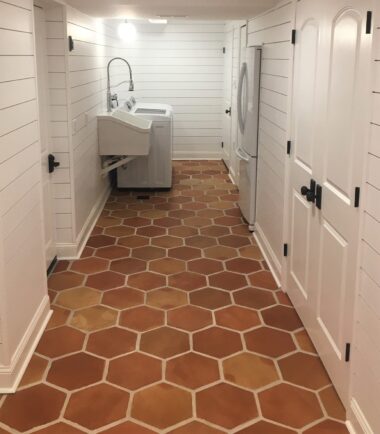Spanish Handmade Hexagon Terracotta Bathroom Floor Wall Tiles