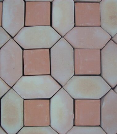 Picket and Square Terracotta Tiles 6x6 inch